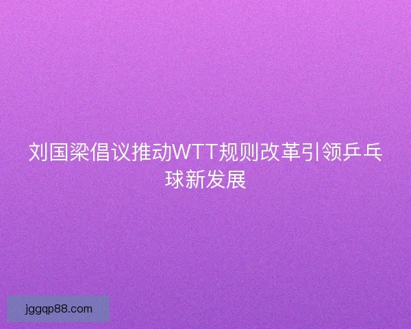 刘国梁倡议推动WTT规则改革引领乒乓球新发展